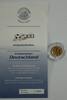 Liberia 10 Dollars 2007, Münze 585er Gold 1/25 oz, EM 2008, Zertifikat -