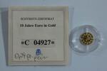 Medaille 10 Jahre Euro 2009, 585er Gold 0,5 g, mit Zertifikat -