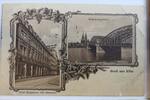 AK Köln Hotel Belgischer Hof - Hohenzollernbrücke 1925 gebraucht -