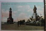 AK Kiel-Holtenau Kaiser Wilhelm Denkmal mit Leuchtturm 1910 gebraucht -