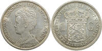 Nederland 1 Gulden 1 Gulden 1911 WILHELMINA 1890–1948 WILHELMINA 1890–1948 Zeldzaam (R) J.C. Wienecke -