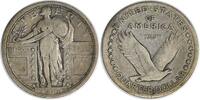 US Quarter 1917-S Standing Liberty Silver Quarter Type 1 F Uncertified #130 None -