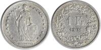 US 1901 B Switzerland 1 Franc KM24 EF Uncertified #1045 -