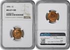 US Cent 1896 Indian Cent MS67+RD NGC None -