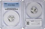 US Dime 1945 No Mint Mark 1945 Mercury Silver Dime MS66 PCGS None MS66 51.77 £  +  44.38 £ shipping