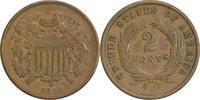 US Two Cent 1868 Two Cent Piece VF Uncertified None -