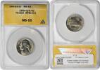US Nickel 1954-S/S Jefferson Nickel RPM FS-502 MS65 ANACS None -