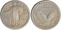 US Quarter 1917-S Standing Liberty Silver Quarter Type 1 VF Uncertified #1212 None -