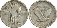 US Quarter 1917 Standing Liberty Silver Quarter Type 2 VF Uncertified None -