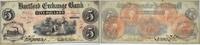 US Five Dollar $5 Hartford Exchange Bank Indiana IN1870-25 UNC Uncertified -