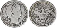 US Half Dollar 1915 Barber Silver Half Dollar VG Uncertified #1055 None -