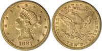US Ten Dollar 1881 $10 Gold Liberty Head AU58 Uncertified #248 None -