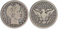 US Quarter 1914 S 1914-S Barber Silver Quarter VG Uncertified #1119 None VG 140.52 £  +  44.38 £ shipping