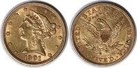 US Five Dollar 1901-S/S $5 Gold Liberty Head RPM FS-501 AU58 Uncertified #910 None -