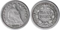US Half Dime 1858 Liberty Seated Half Dime RPD/Inverted Date FS-302 F Uncertified #935 None -
