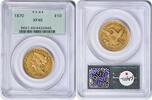 US Ten Dollar 1870 $10 Gold Liberty Head EF45 PCGS None -