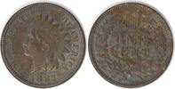 US Cent 1887 Indian Cent EF Uncertified None -