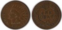 US Cent 1873 Indian Cent Open 3 VG Uncertified None -