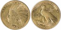 US Ten Dollar 1908 $10 Gold Indian Motto AU58 Uncertified #925 None -
