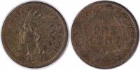 US Cent 1875 Indian Cent VF Uncertified None -