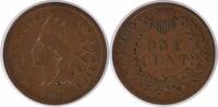US Cent 1873 Indian Cent Open 3 F Uncertified None -