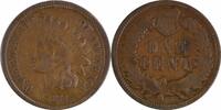 US Cent 1873 Indian Cent Closed 3 F Uncertified None -