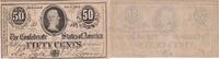 US Half Dollar 1864 50 Cents Confederate States of America Note T72 F Uncertified -