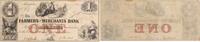 US Dollar $1 1854 Farmers and Merchants Bank of Memphis TN1090-05 EF Uncertified -