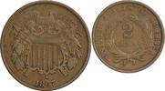 US Two Cent 1867 Two Cent Piece VF Uncertified None -