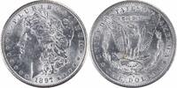 US Dollar 1897-S Morgan Silver Dollar MS60 Uncertified #615 None -