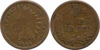 US Cent 1864 Indian Cent Copper Nickel EF Uncertified #906 None -