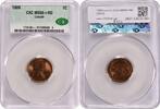 US Cent 1909 Lincoln Cent MS66+RD CACG None -
