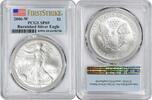 US Dollar 2006-W $1 American Silver Eagle Burnished SP69 First Strike PCGS None -