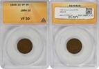 US Cent 1866 Indian Cent VF30 ANACS None -