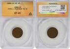 US Cent 1886 Indian Cent Variety 1 EF45 ANACS None -