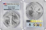 US Dollar 2025 $1 American Silver Eagle MS70 First Day of Issue PCGS First Strike / Early Releases -
