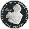 US 2007 Alderney 5 Pounds Princess Diana Silver PRF OGP -
