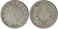 US Nickel 1912-S Liberty Nickel F Uncertified #1110 None -