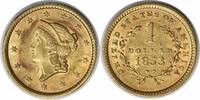US Dollar 1853 $1 Gold Type 1 AU58 Uncertified #123 None -