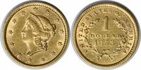 US Dollar 1853 $1 Gold Type 1 AU58 Uncertified #128 None -