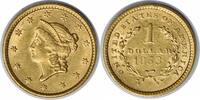 US Dollar 1853 $1 Gold Type 1 AU58 Uncertified #129 None -