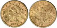 US Ten Dollar 1894 $10 Gold Liberty Head AU58 Uncertified #325 None -