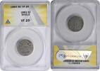 US Nickel 1883 Shield Nickel VF25 ANACS None -
