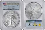 US Dollar 2022 $1 American Silver Eagle MS70 First Day of Issue PCGS First Day of Issue -