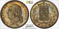 France Louis XVIII   Lille 5 Francs 1817 PCGS MS64 Top Pop Spl à Fleur de coin rare