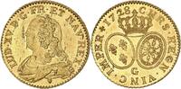 France 1728 Louis XV Louis d'or aux lunettes Poitiers Fleur de coin très... 3,294.41 £ free shipping