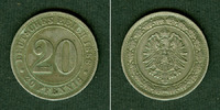 Deutsches Kaiserreich 20 Pfennige DEUTSCHES REICH 20 Pfennig 1888 E (J.6) ss+ -