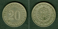 Deutsches Kaiserreich 20 Pfennige DEUTSCHES REICH 20 Pfennig 1888 E (J.6) f.vz -