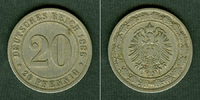 Deutsches Kaiserreich 20 Pfennige DEUTSCHES REICH 20 Pfennig 1888 F (J.6) ss -