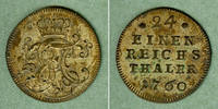 Altdeutschland 1/24 Taler Sachsen Hildburghausen (Groschen) 1760 vz -